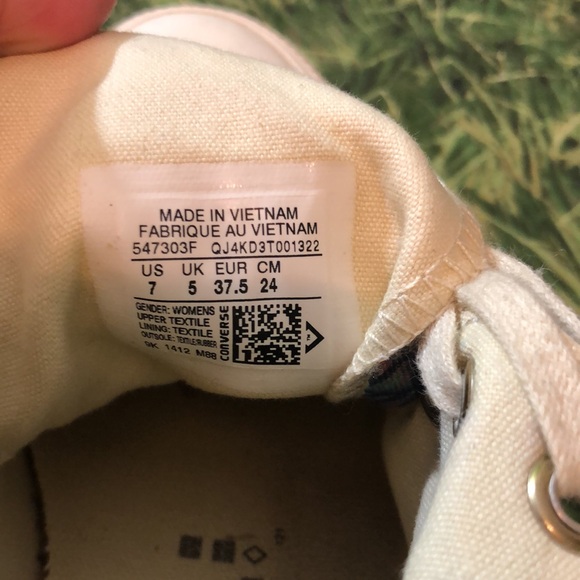 Converse All Star High top Floral Print Size 7 - Picture 10 of 13